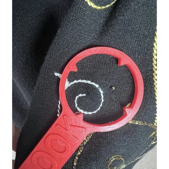 Quacker Factory Cardigan Sweater Full Beaded Zipper Womens 1X Black Sequins - Picture 5 of 13